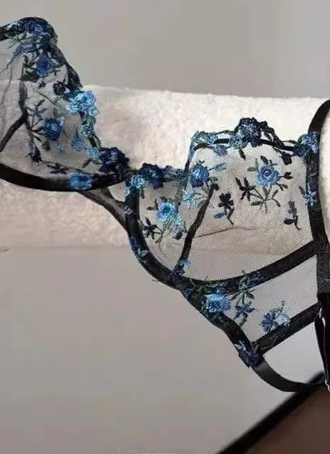 Sexy Sheer Lace Flower Embroidery Underwire Bra for Women Large Breast Minimizer Anti‑Sagging Comfort Everyday Wear YEMOMO S‑XL — image 17