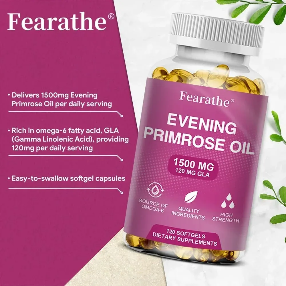 Capsule naturali di olio di enotera Antiossidante per il rafforzamento delle ossa, adatto alle donne per migliorare la salute endocrina — image 2