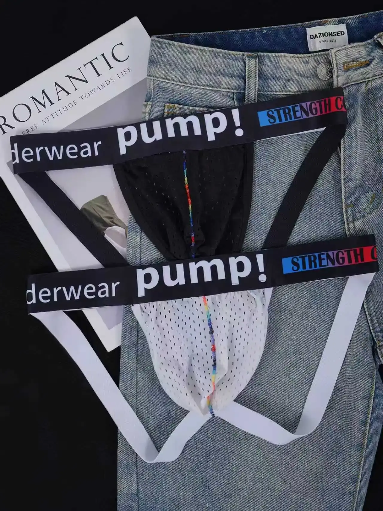 3PCS Men's Mesh Jockstrap Underwear Pump! Branded Waistband Breathable Athletic Sexy Thong Briefs — image 5