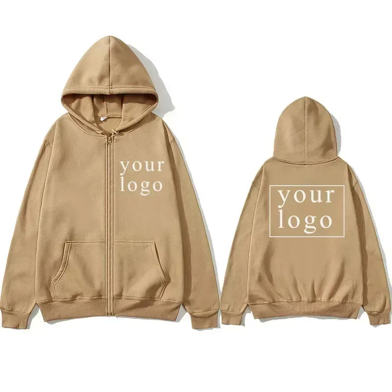 Lelaki Wanita Baharu DIY Zip kardigan hoodie 2025 Fesyen Baharu Rekaan Sendiri Logo Jenama/Gambar Tersuai Diperibadikan Di Mana-mana — image 9