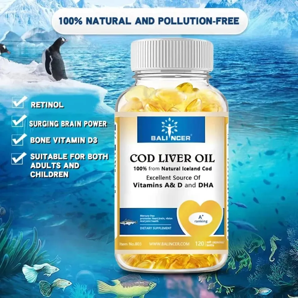 Extra-strength Formula Cod Liver Oil Contains Vitamins A D EPA and DHA Supports Heart Brain Immune Joint and Eye Health — image 3