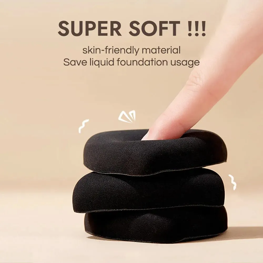 Soft Triangular Black Powder Puff Wet And Dry Dual-use Concealer Makeup Cushion — image 5
