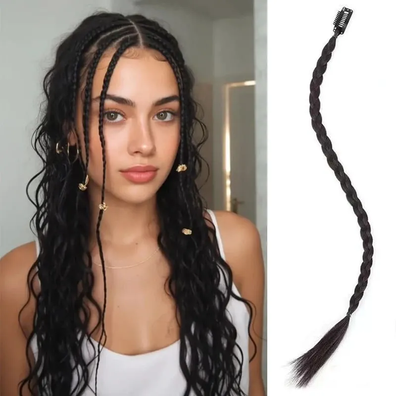 1PCS Y2K Style wig Braid 20 inch Multi-Color Synthetic Hair Clip Suitable for Daily Christmas and Music Festival Parties