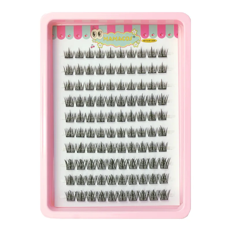 10 Rows Cat Eye Single Cluster Fake Eyelashes Natural Cosplay Makeup False Eyelashes Self-adhesive Natural Wispy Lash Extension — image 12