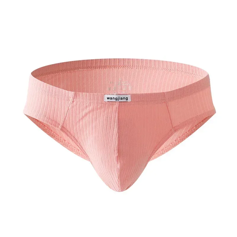 Men's Ribbed Cotton Separate Pouch Briefs Breathable Low Rise Soft Stretch Underwear Panties 1PC — image 15