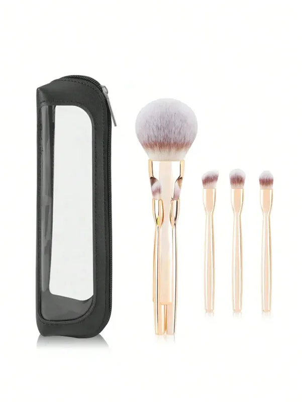 4-Piece Makeup Brush Set Featuring Professional-Grade Brushes Made from High-Quality Synthetic Fibers for a Luxurious Feel. — image 16
