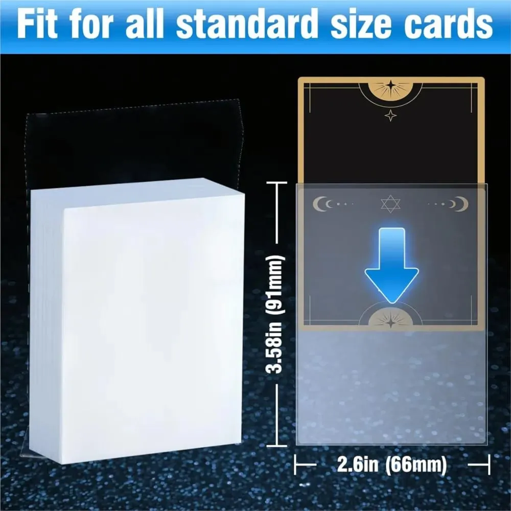 500 Counts Clear Penny Card Sleeves Plastic Soft Trading Card Protectors For Standard Pokemon MTG Baseball Sports Game Card — image 3