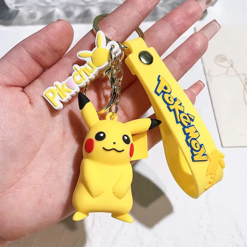 40 Style Wholesale Anime Pokémon Pikachu Eveen Keychain Cartoon Cute Charizard Keyring Student Backpack Car Key Chain Toys Gifts — image 4