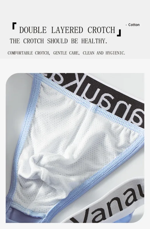 Men's High Cut Panties Soft Modal Fabric Low Rise Briefs Sexy Comfortable Underwear