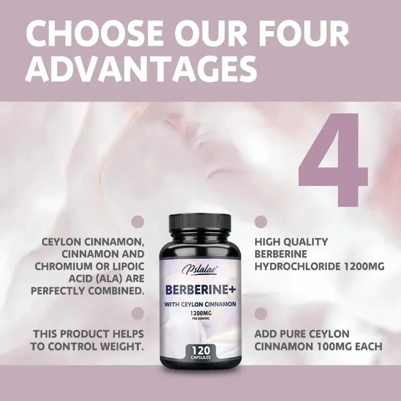 Berberine with Ceylon Cinnamon Capsules - Improve Digestion Supports Cellular Energy Metabolism Promotes Heart and Brain Health — image 6