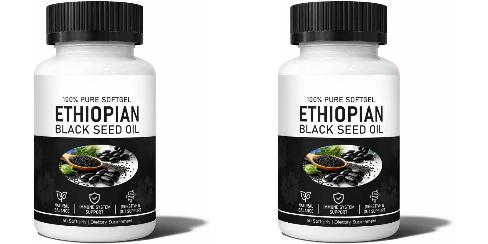 Ethiopian Black Seed Oil Organic Cold-Pressed Immune Support Supplement 60 Softgels for Joint Health & Antioxidant Protection — image 8