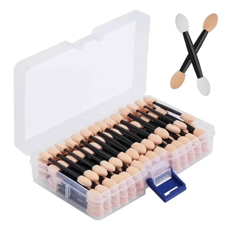 50/100/200/300/500PCS Dual Sides Eye Shadow Sponge Applicators with Container Length Eyeshadow Brushes Makeup Applicator — image 7