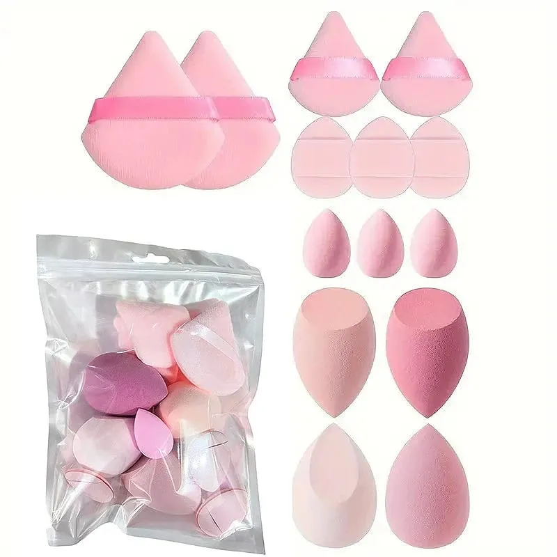33pcs beauty set makeup kit large and small beauty sponges for flawless makeup application and removal of makeup full set — image 23