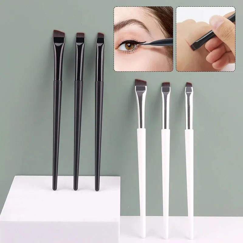 1/3 Pcs Blade Eyeliner Makeup Brush Set Ultra Thin Fine Angle Flat Eyebrow Brushes Under The Eyes Place Precise Detail Brush — image 1