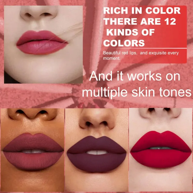 6pcs Matte Lip Liner Set Nude Brown Smooth Rose Red Pigmented Long Lasting Rotatable Lipstick Pencil Kit for Smooth Finish — image 6