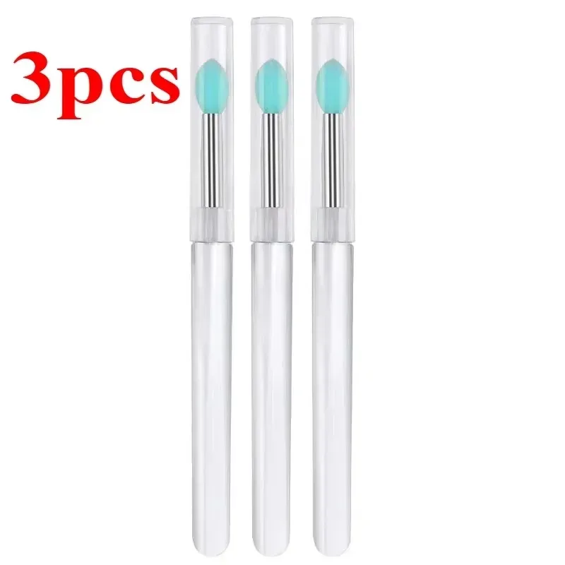 3/5/10PCS Portable Silicone Lip Brush With Cover Soft Multifunctional Lip Balm Applicator Lipstick Lipgloss Makeup Brushes — image 21