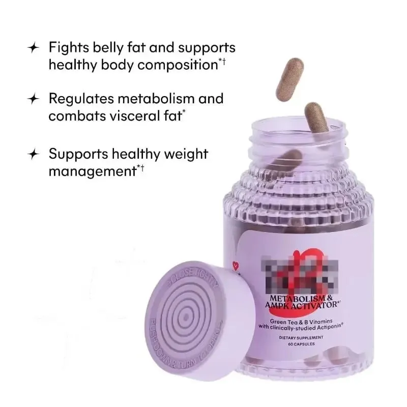 Metabolism Belly Fat Burning + AMPK Activating Supplement for Men & Women Gynostemma Green Tea Extract Vitamins B6 & B12 60pcs — image 4