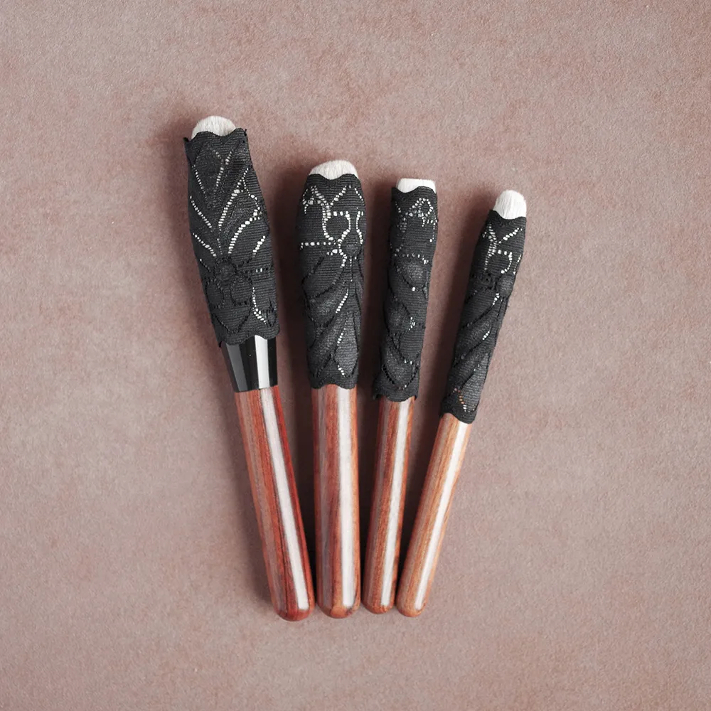 Handmade Makeup Brush Protective Sleeve 10pcs Resilient Lace Make Up Brush Netting Guard Make Up Brushes Protective Sleeve — image 5
