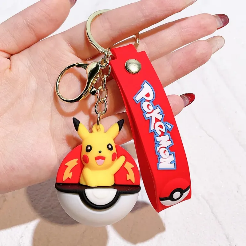 40 Style Wholesale Anime Pokémon Pikachu Eveen Keychain Cartoon Cute Charizard Keyring Student Backpack Car Key Chain Toys Gifts — image 33