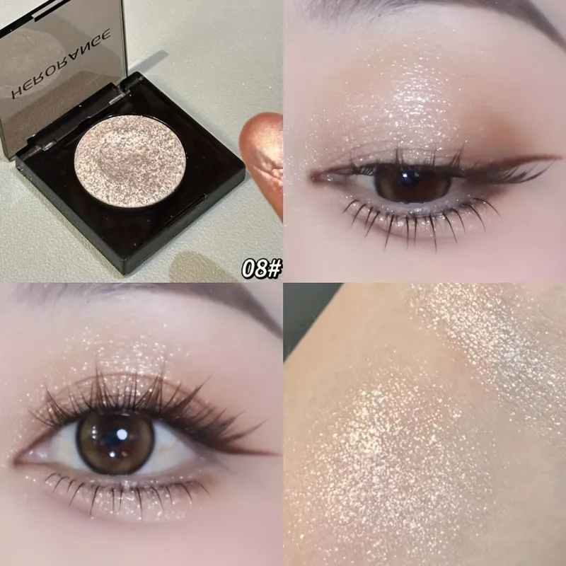 Herorange 16 Color Eyeshadow Highlight Palette Matte Shimmer Orange Brown Pink Champagne Waterproof Portable Festival Mak — image 12