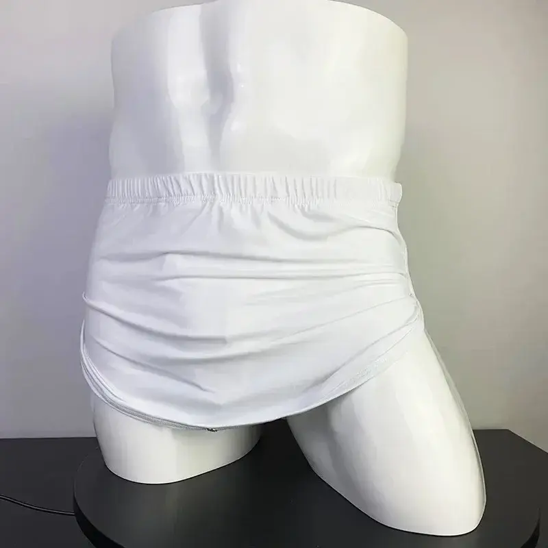 Men's Ice Silk Boxer Shorts Low Waist Breathable Underwear with Detachable Inner Lining Moisture Wicking Summer Panties — image 5