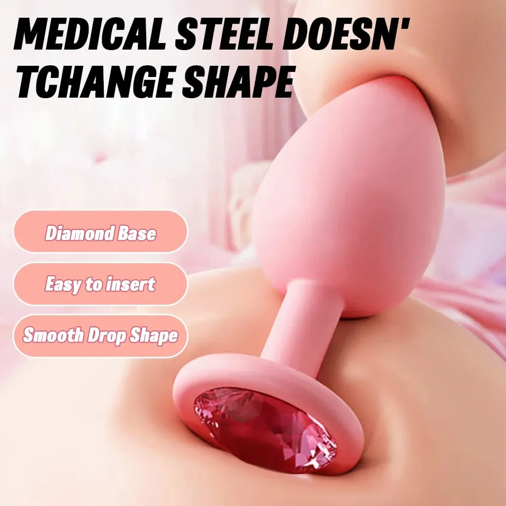 Soft Silicone Anal Plug Cat Paw Pattern 3 Sizes Butt Plug for Woman Men Gay Beginner Crystal Base Sex Toys For Adult Anal Dildo — image 2
