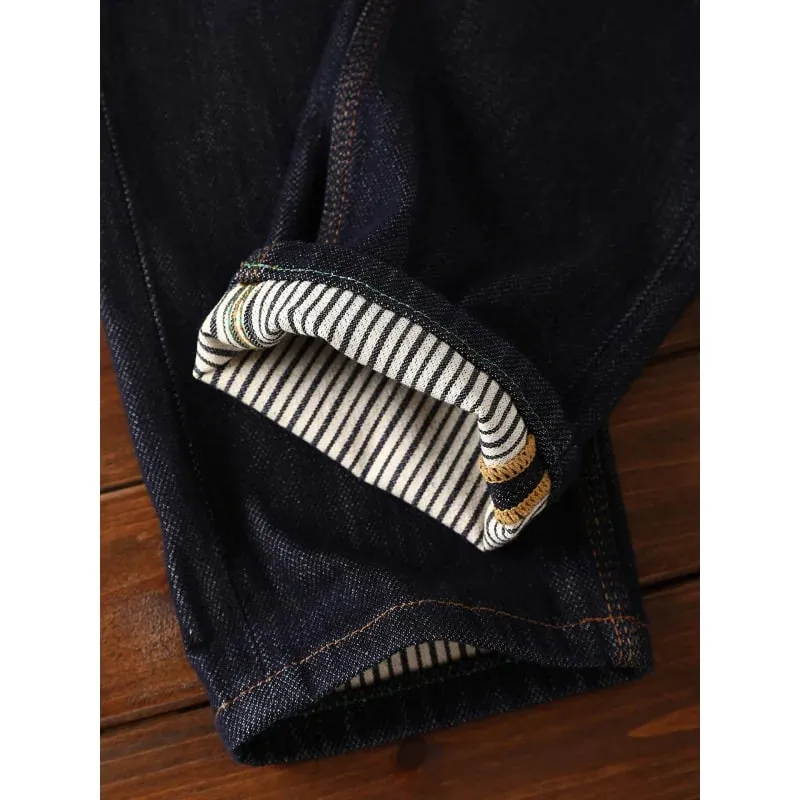 2025New Japanese Style Color Jeans Men High-End Trendy Retro Washed Casual Slim Straight Spring and Autumn Pants — image 4