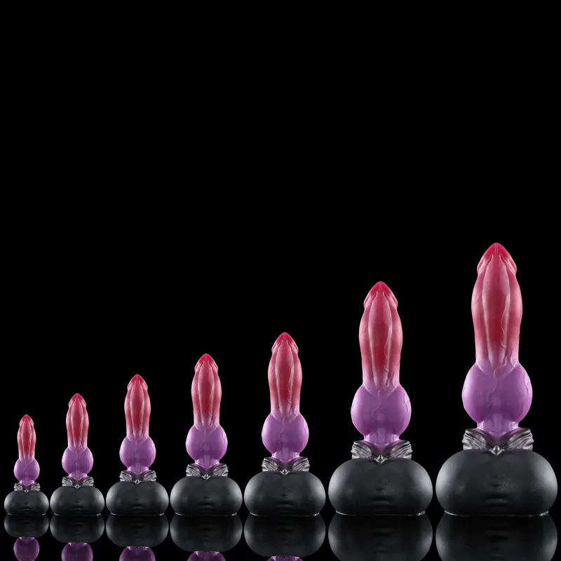 Nothosaur Purplish Red Realistic Huge Anal Plug Butt Plug Animal Fantasy Dildo Massage Anus Dilator Sensual Exploration Sex Toy — image 5