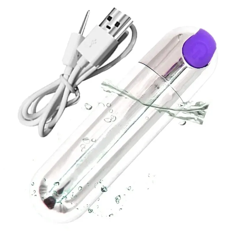 USB Rechargeable Bullet Vibrator - Waterproof Mini Powerful Vibrator 10 Modes Clit G-Spot Stimulator Sex Toy for Women — image 1