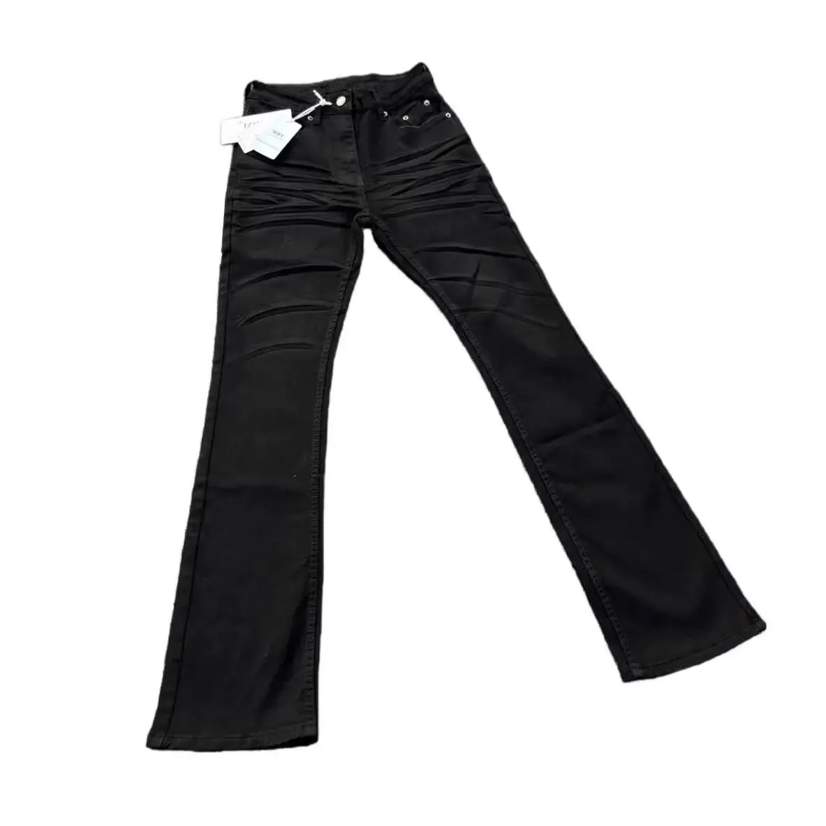Men's 90s Slim Micro Horn Jeans Street Summer Sweatpants Y2k Pants Thin Boy Bottoms Male Wide Leg Bell-bottom Trousers