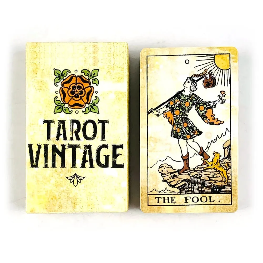Tarot Vintage Cards 78 Cards English Visions Divination Edition Borad Playing Games For Beginners & Pros Ideal For Gift Giving — image 2