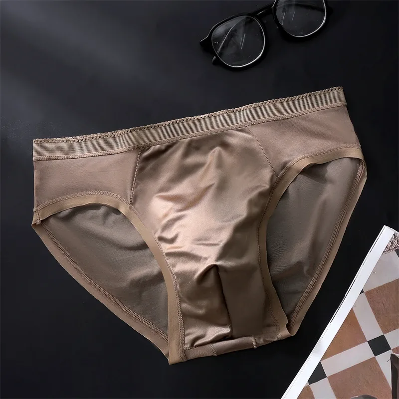 New adults 18 plus micro calzones hombres Ice silk mesh men's underwear 3D space sexy lingeries for man lace calzoncillos hombre