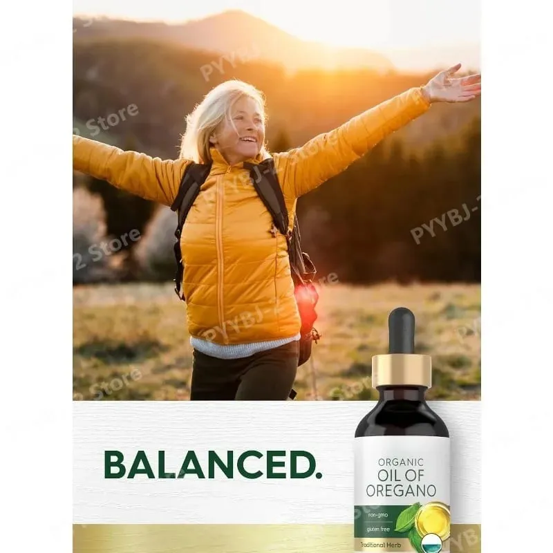 Økologisk olie af oregano flydende dråber Vegansk urtetilskud Sundhed Ikke-GMO Glutenfri daglig ernæringsstøtte 60 ml pr. flaske — image 6