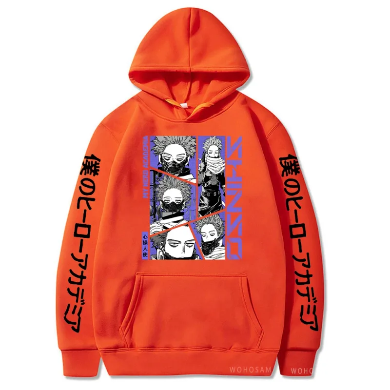Anime My Hero Academia Hoodies Shinso Hitoshi Print Pullover Sweatshirts Harajuku Cartoon Style Crewneck Women Men Street Hoody — image 28
