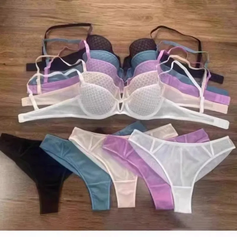 Full Bust Ladies Ultra-Thin Minimizer Bra Set Summer Soft Underwire Side Support Anti-Sagging Comfort Lingerie — image 7