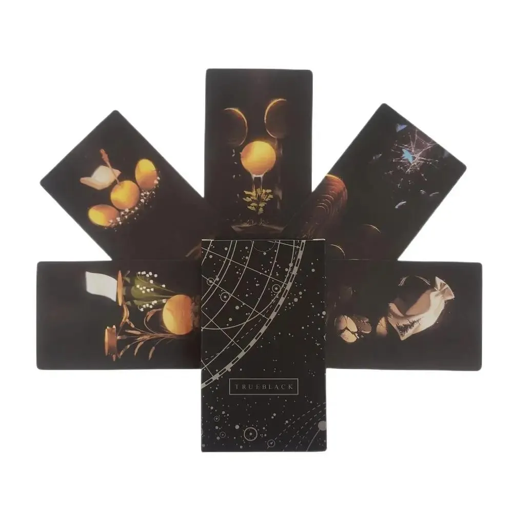 True Black Tarot Cards 78 Cards Set Divination Game Gift Board Table Game Oracles and Divination — image 4
