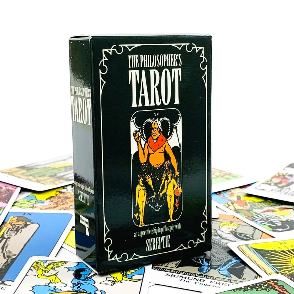 New The Philosopher's Tarot Deck 78 Cards English Version Fate Prediction Spiritual Divination Table Game for Tarot Beginners