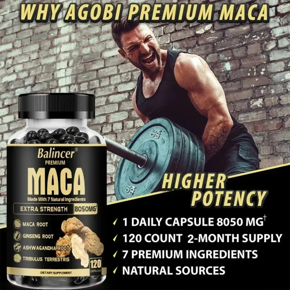 7in1 Premium Maca Root Capsules with Ashwagandha Ginseng and More - Nergy Performance and Mood Support — image 4