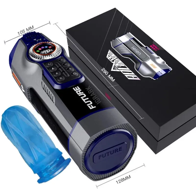 Leten 708-III Vibrador Silencioso Aquecimento Gemendo Carregamento USB Automático Telescópico Masculino Masturbação Vagina Buceta Brinquedos Sexuais para Homens