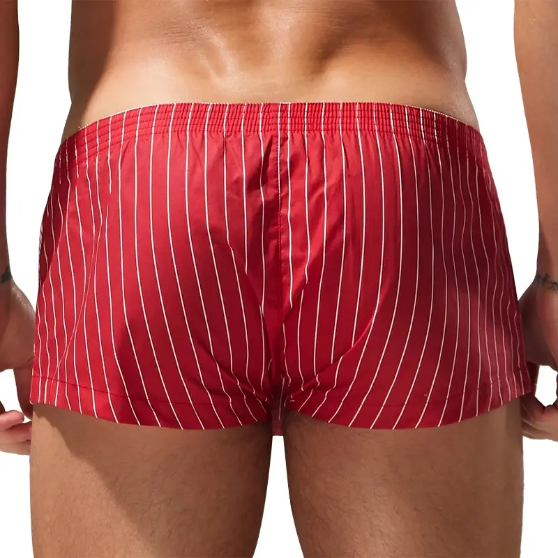 Seobean Men's Color-Block Striped Pure Cotton Home Underwear Shorts Comfortable Breathable Casual Pants for Men — image 8