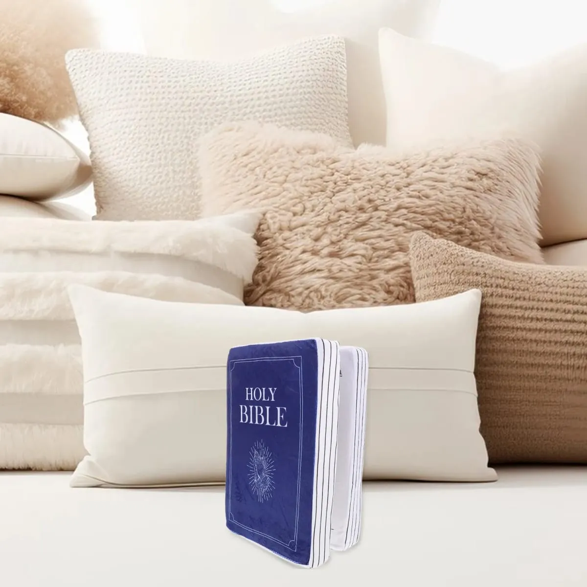 Bible Book Pillow Soft Creative Throw Pillow Decorative Couch Cushion Bible Fun Throw Book Small — image 2