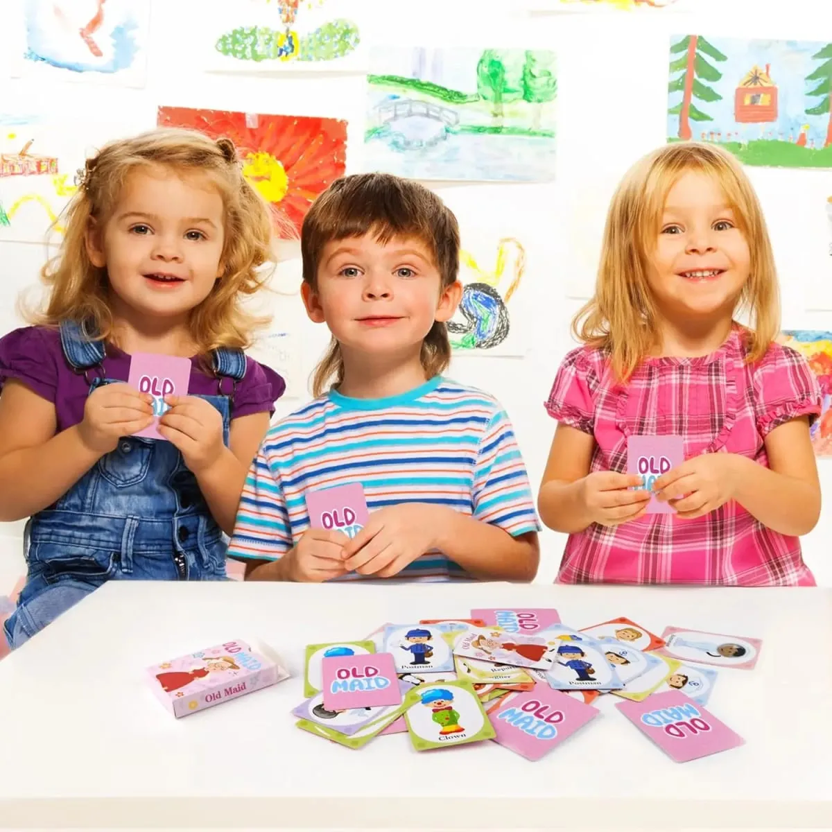 [Go Fish Old Maid Card Games] Game for Kids 4-8 Toddler 2-4 Years Easy to Learn Easter Basket Stuffers Gifts Ideal