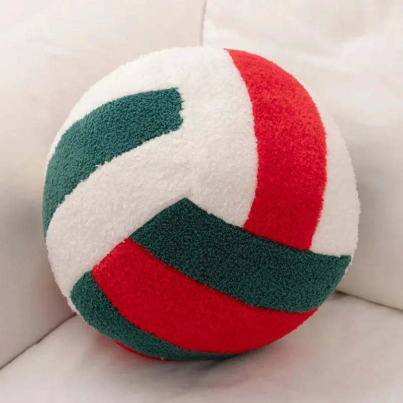 24cm Volleyball Stuffed Pillow Cushion Colored Plush Toy Balls Winter Soft Stuffed Plushies Sports Theme Gifts Boys Girls Favor — image 2