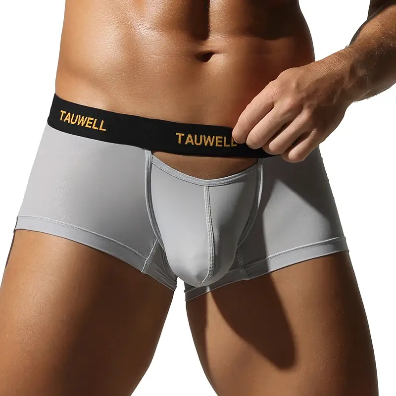 Men's Underwear Comfortable Cool Thin Sexy Semi-Transparent Flat Angle Pants with U-Shaped Pouch Briefs — image 2