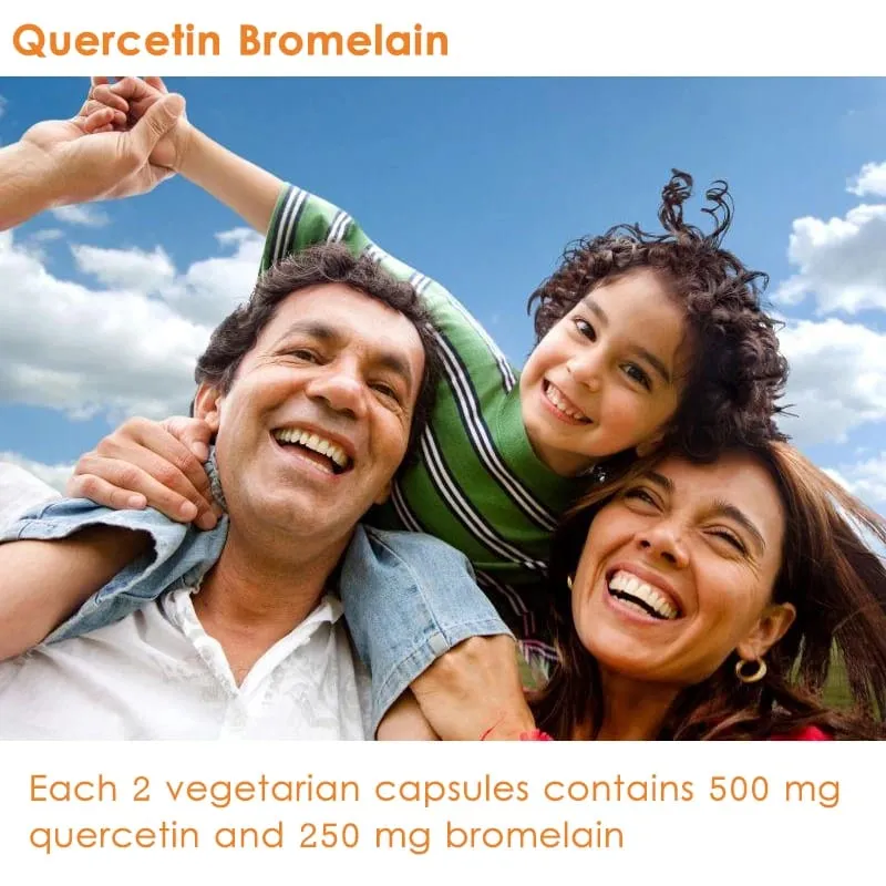 Quercetin Bromelain Immune Support Heart Joint & Respiratory Health Non-GMO Vegan Capsules — image 5