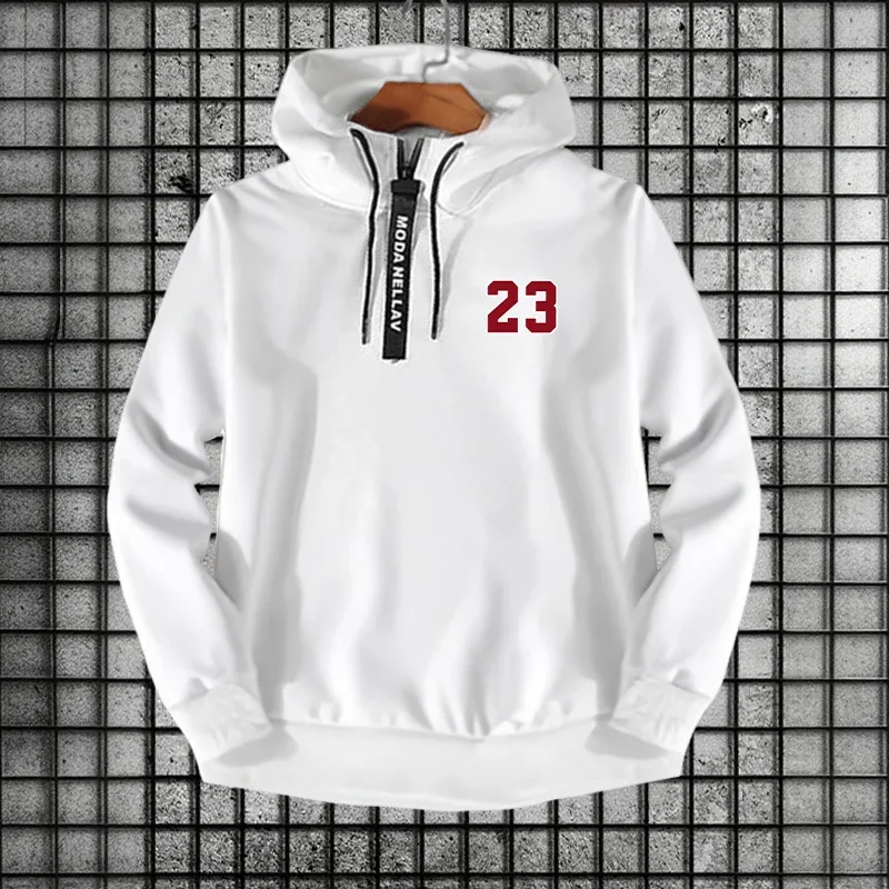 2026 Autumn Winter Daily Casual Sports Fashion Hoodie Men Women Hooded Sweatshirt Urban Trendy Half-zip Long Sleeve Pullover — image 6