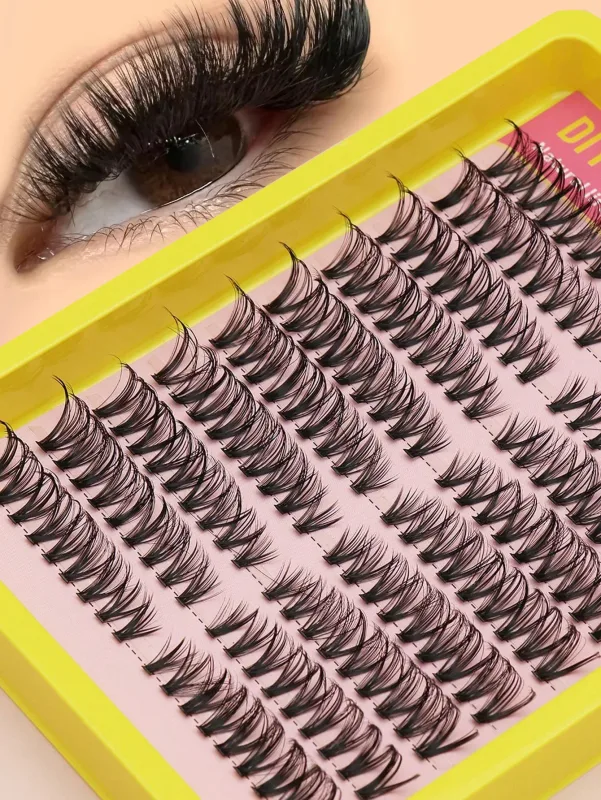 Cat Eye 16 rows Cluster Lashes 406080100P Mixed DIY Individual Eyelashes Thick Tray DIY Eyelash Extension Wispy Volume Eyelashes — image 13