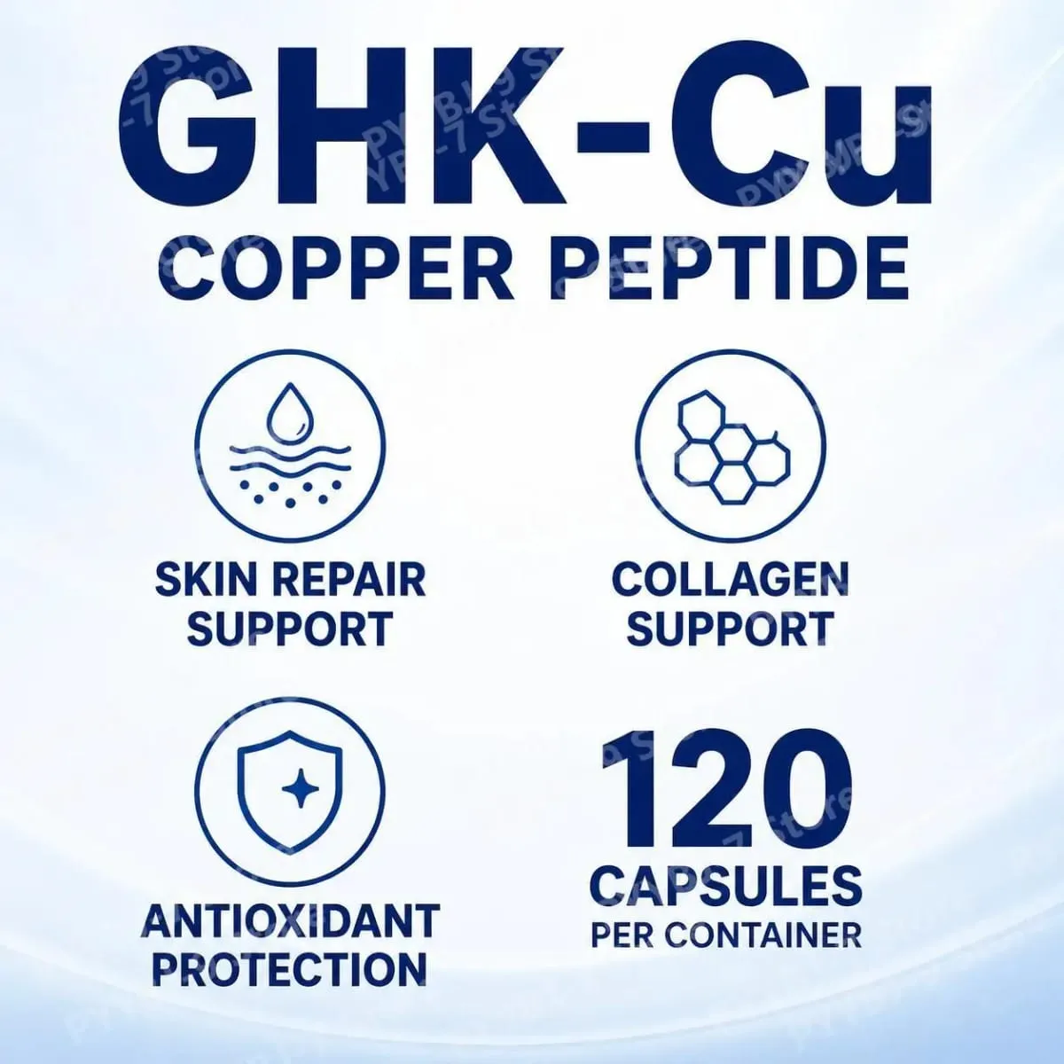 GHK-Cu Copper Peptide Supplement Capsules for Skin Health Support Collagen Support Antioxidant Wellness 120 Count — image 4