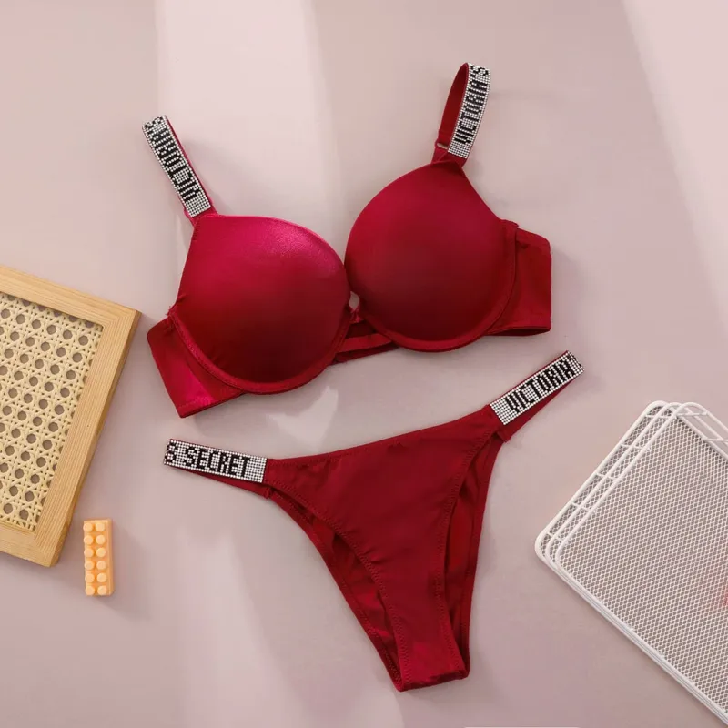 V Women Lace Push Up Bralette Seamless Comfortable Breathable Lingerie Home Wear Set Lingerie Set Underwear Set Bra Panty Set — image 10