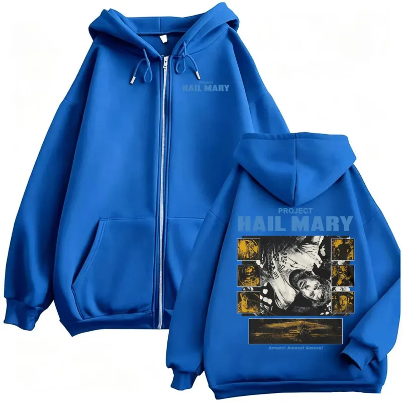Project Hail Mary Zipper Hoodies Ryan Gosling 2026 Movie Classic Sweatshirt Jacket Coats Men Women Harajuku Gothic Zip Up Hoodie — image 9